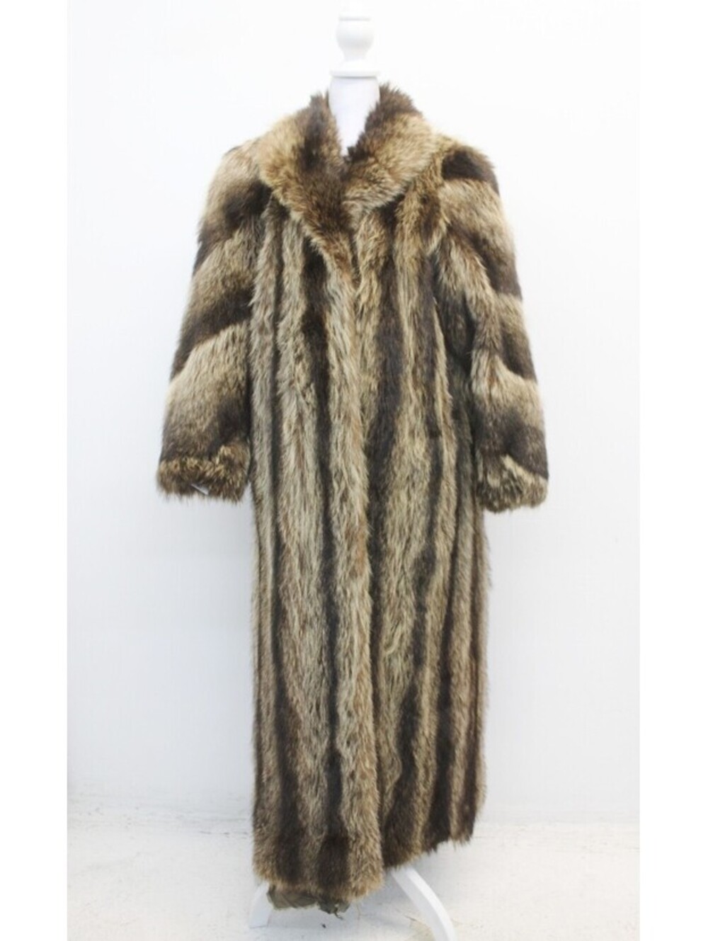 SCRAP ITEM: RACCOON FUR COAT JACKET WOMEN WOMAN SIZE N/A